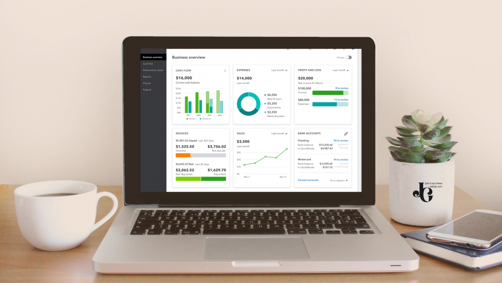 Accounting dashboard by Jen Galloway MISM, LLC